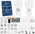 69 Pcs Baby Bib Bodysuit Baby Shower Set Baby Shower Game Sign Baby Feeder Bib Newborn Bodysuit Fabric Marker by SytuHete