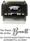 Custom Self Inking Wedding Return Address Stamp - Future Mr. and Mrs. - Personalized Rubber Stamper - No Ink pad Needed, Refillable by PrettySweetParty