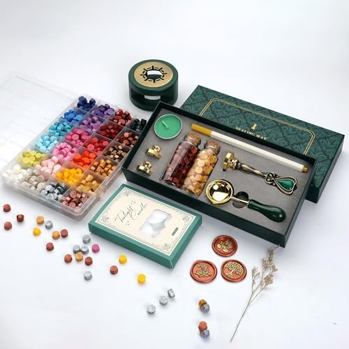 CLKINN Wax Seal Kit with 24 Colors 600Pcs Sealing Wax Beads for DIY Crafts - Image 5