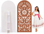 Gerrii 6 ft Cielito Lindo Arch Backdrop, All-in-one Stand up, Brown by Gerrii