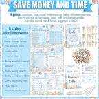 Funnymoom 426 Pcs Baby Shower Games Boy, 8 Ocean Theme Party Set - Image 4
