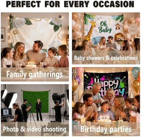 Custom Backdrop Personalized 8x6 Ft, Customized Photo Backdrop Banner with Picture Logo, Personalized Background for Photography, Gift for Birthday, Baby Shower, Christmas Decorations, Made in USA - Image 6