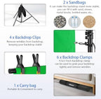 EMART Photo Backdrop Stand kit, 10 x 12 ft Back Drop Adjustable Frame for Photography, Photoshoot Banner Background Support Holder for Parties Dectoration - Image 6