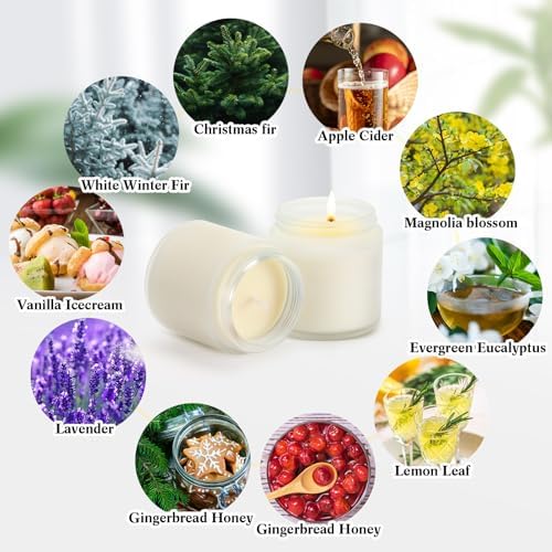 Yexiya 50 Pcs Mini Mason Jar Candles, Xmas Scent - Image 3