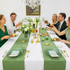DaYammi 350PCS Green Plastic Dinnerware Set for 50 Guests - Image 6