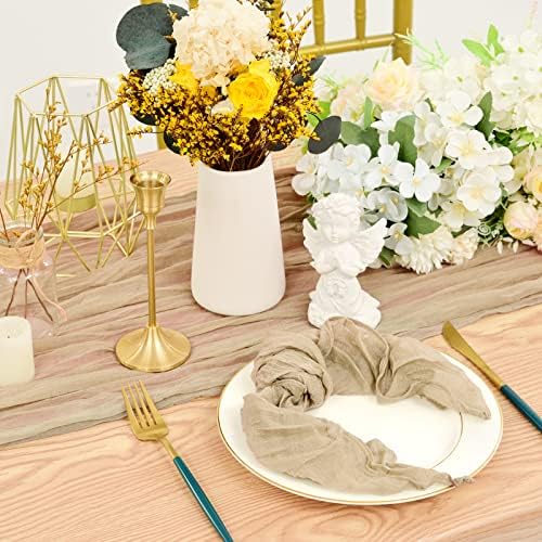 fani 60 Pack Gauze Cheesecloth Napkins, 20 x 20 in, Beige - Image 6