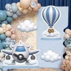4 Pcs Airplane Party Decoration Large Airplane Cardboard Cutout White Cloud Hot Air Balloon Cardboard Cutout Plane Themed Photo Booth Prop Background for Baby Shower Birthday Party Supplies by Unknown
