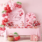 Mindsoft 2 Pcs Cherry on Top Arch Backdrop Cover, Pink - Image 5