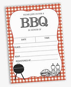 Pack of 30 Baby Shower Invites, BBQ Party Invitations, Fill in Blank Invitations with Envelopes 5 x 7 inches - Image 2