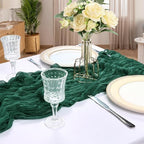 12 Pack 10Ft Emerald Green Cheesecloth Table Runner 23 x 120 Inch - Image 6