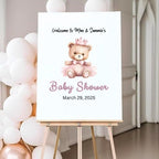 Baby Shower, Sprinkle, Gender Reveal, Bear Flying Blue Plane Guest Sign-in Board, Custom Signature Book Alternative, Personalized Keepsake Party Decor. Premium Acrylic Sign, Made in USA. - Image 6
