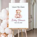 Baby Shower, Sprinkle, Gender Reveal, Pink Princess Bear Guest Sign-in Board, Custom Signature Book Alternative, Personalized Keepsake Party Decor. Premium Acrylic Sign, Made in USA. by MIRRORMANIA