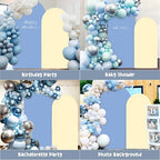 Blue & Cream Chiara Arch Backdrop Stand Covers (7.2FT, 6FT) - Image 3