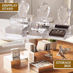 Geelin 6 Pack Acrylic Risers Hollow Bottom,Sliver,7 to 12 Inch,Square - Image 5
