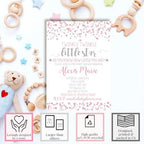Amanda Creation Custom Baby Shower Invites Twinkle Sprinkle Baby Shower Invitation 20 5x7 Personalized Invites With Envelopes - Image 2