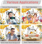 Yeele 12x8ft Bee Baby Shower Backdrop for Photography A Little Honey is on The Way Vinyl Background Daisy Flowers Honeycomb Newborn Party Decoration Banner Photo Portrait Shoot Props - Image 3