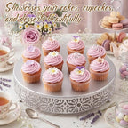 Wenqik 14 Inch Cake Stand Round Metal Cupcake - Image 5