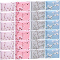 PerKoop 100 Pack Pocket Tissues Travel Slim Packs Small Facial Tissues Wallet Size Toilet Paper for Travel Guest Wedding Supplies, 4 Styles(Colorful Flowers) by PerKoop