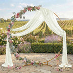 Pack of 1 Wedding Arch Drape Panel Fabric 30" x 40ft - Ivory - Image 3