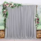 40ft x 10ft Wrinkle Free Silver Backdrop Curtains for Parties, 8 Panels 5x10ft Thick Fabric Silver Backdrop Drapes for Wedding Party Background Birthday Decoration - Image 6
