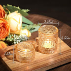 20 Pcs Gold Votive Candle Holder Glass Tea Light Candle Holders Bulk - Image 2