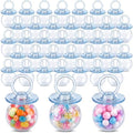 Nuenen 36 Pcs Baby Shower Favors, Mini Pacifier Candy Bottles 3.15", Blue by Nuenen