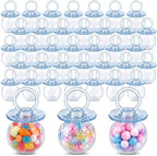 Nuenen 36 Pcs Baby Shower Favors, Mini Pacifier Candy Bottles 3.15", Blue by Nuenen