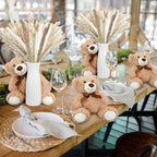 123 Set Bear Baby Shower Table Centerpiece Decor, Brown, Neutral - Image 6