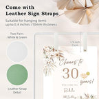 Wedding Sign Holder, Adjustable Welcome to Our Wedding Sign Stand W/Design Bundle & Leather Sign Hanging Straps, Heavy Duty Easel Stand for Sign, Wedding Seating Chart Stand, Easel for Display (White) - Image 4