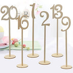20pcs 1-20 Wooden Table Numbers with Holder Base for Wedding or Home Decoration (Wood Color) - Image 4