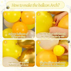148 Pcs Sweet As Can Bee Baby Shower Decorations Balloon Metal Arch Backdrop Stand and Cover Set Decor Yellow and Gold Balloon Arch Kit Bee Baby Shower Gender Reveal Birthday Party Supplies - Image 6