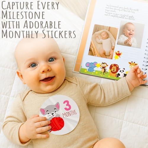 Baby Memory Book for Boy or Girl First 5 Years Baby Keepsake Journal - Image 4