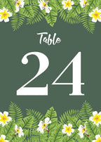 Tropical Flower Wedding Table Number Cardss 1-100 Double Sided For Reception Event Party Baby Shower Birthday 4x6 by Unknown