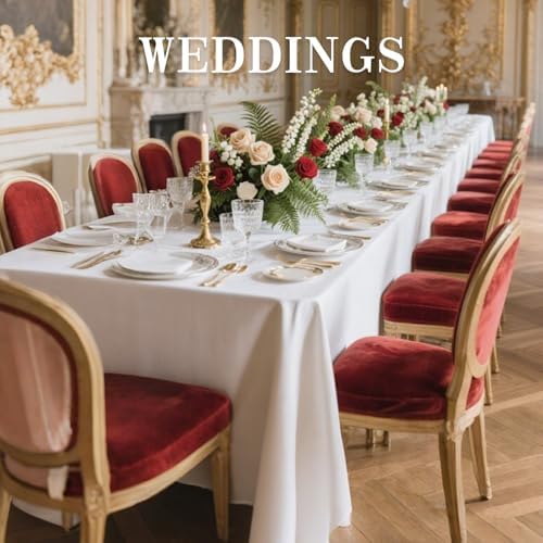 DRESSMAKER 6 Pack White Table Cloth Rectangle 60X126 Inch Fit 8FT Table - Image 7