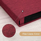 potricher Photo Album 4x6 Photos, 1000 Pockets, Linen Cover, Red - Image 6