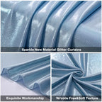20x10FT Baby Blue Sequin Backdrop Curtain for Party - 4 Panels 5x10FT Wrinkle-Free Shimmer Drapes for Birthday, Wedding, Christmas, Decorations & Photography - Image 6