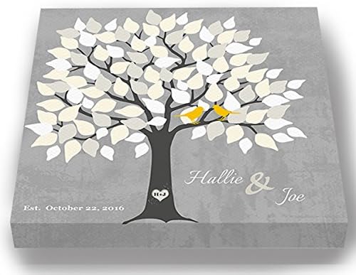 MuralMax Personalized Wedding Signing Tree Canvas Guest Book Wall Art by MuralMax