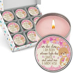Majestic Zen Baby Shower Candle Favors for Girls | 9-Pack Scented Soy Wax Candles | Baby Powder Scent | 30–40 Hour Burn | Baby Shower Party Favors & Gender Reveal Keepsake by MajesticZen