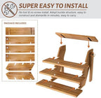 Wooden Cupcake Stand for 24 Cupcakes, 4 Tier Cupcake Display Stand Rustic Tiered Display Stand Dessert Table Display Set Cupcake Stand for Baby Shower Decorations Birthday Party Supplies Perfume Display(Pine Wood 2Pcs) - Image 4