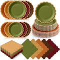 Zhehao 150 Pcs Deep Fall Paper Plates Napkins Serves 50 by Zhehao