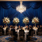 30ft x 10ft Navy Blue Backdrop Curtains, Wrinkle-Free Fabric Photo Background for Graduation Ceremony Corporate Events Wedding Black Tie Photography Studio Display Decorations - Image 2