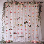 Suncalla 6 Pack 35.4ft Fake Flower LED Garland Backdrop, Bright, Pink - Image 3