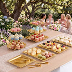 Remerry 16 Pcs Dessert Table Display Set 3 Tier Cake Stands, Gold - Image 6