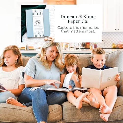 Duncan & Stone Dear Son Boy Mom Baby Memory Book Journal, Grey, 230pg - Image 5