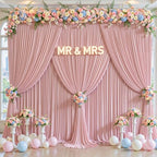 Rose Backdrop Curtains-Wrinkle-Free Polyester Photography Drapes Party Curtain Background for Baby Shower Wedding Decorations- 16 X10FT - Image 5