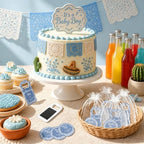 50 Set Wedding Favors for Guests Cielito Lindo Party Favors Blue Fridge Magnet Bottle Opener Thanks Cards with Organza Bags Wedding Thank You Gifts Bulk for Bridal Baby Shower Decorations - Image 5