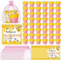 Conelist 48 Sets Bee Themed Candle Set for Baby Shower Party Favors Cute Honey Jar Candle with Thank You Tags Organza Bags Baby Shower Gifts for Guest Gender Reveal Party Decoration Gifts (Pink) by Conelist