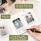 3 Inch Instax Mini Photo Album Linen Hardcover with 52 Pockets - Extra Wide Writing Space for Fujifilm,Digital Camera,HP Sprocket & KPOP Photo Cards,Premium Acid-Free Photo Book Gift (Beige) - Image 4