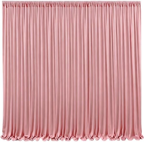 Rose Backdrop Curtains-Wrinkle-Free Polyester Photography Drapes Party Curtain Background for Baby Shower Wedding Decorations- 40 X10FT by WishCare