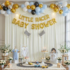 20x10ft Ivory Backdrop Curtains for Parties Wrinkle Free Fabric Backdrop Curtain Wedding Photo Backdrop Drapes for Birthday Party Baby Shower Bridal Shower Photography Back Drop 4 Panels 5x10FT - Image 3